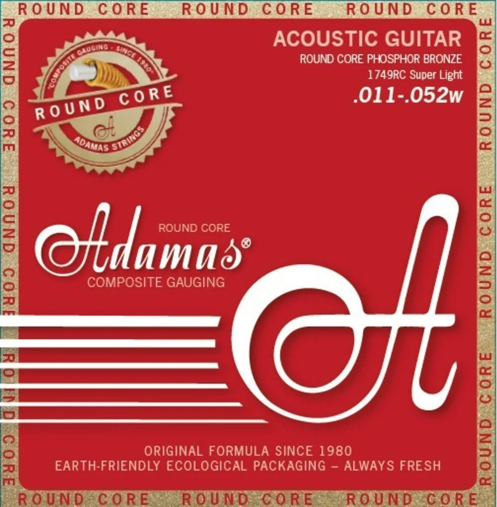 Струни для акустичної гітари Adamas Round Core Phosphor Bronze 1749RC, 11-52w
