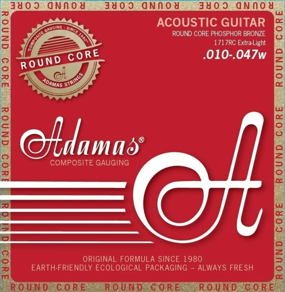 Струни для акустичної гітари Adamas Round Core Phosphor Bronze 1717RC, 10-47w